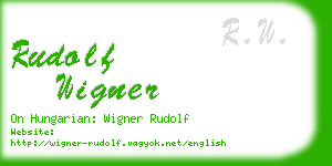 rudolf wigner business card